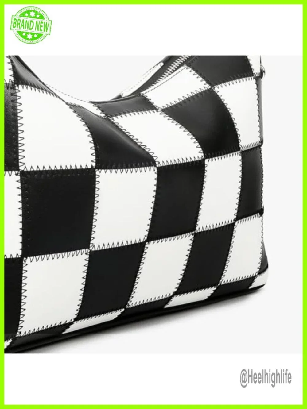 Checkered Shoulder Bag Crossbody Purse Vegan Leather Tote Hobo Bag Trendy